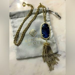 Kendra Scott Rayne Necklace in Gold and Blue Sodalite